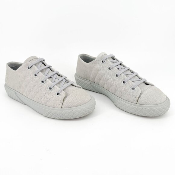 Chanel Quilted Low Top Denim Sneakers Size 39 US 8.5 Blue Gray Canvas CC - Picture 1 of 15